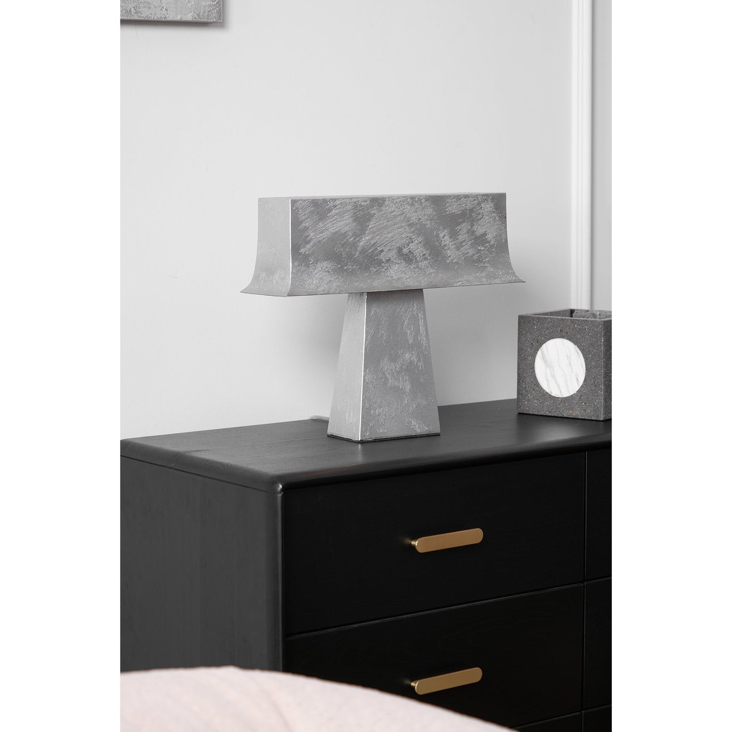 Bruchi Table Lamp - Antique Stainless Steel Designer Desk Light