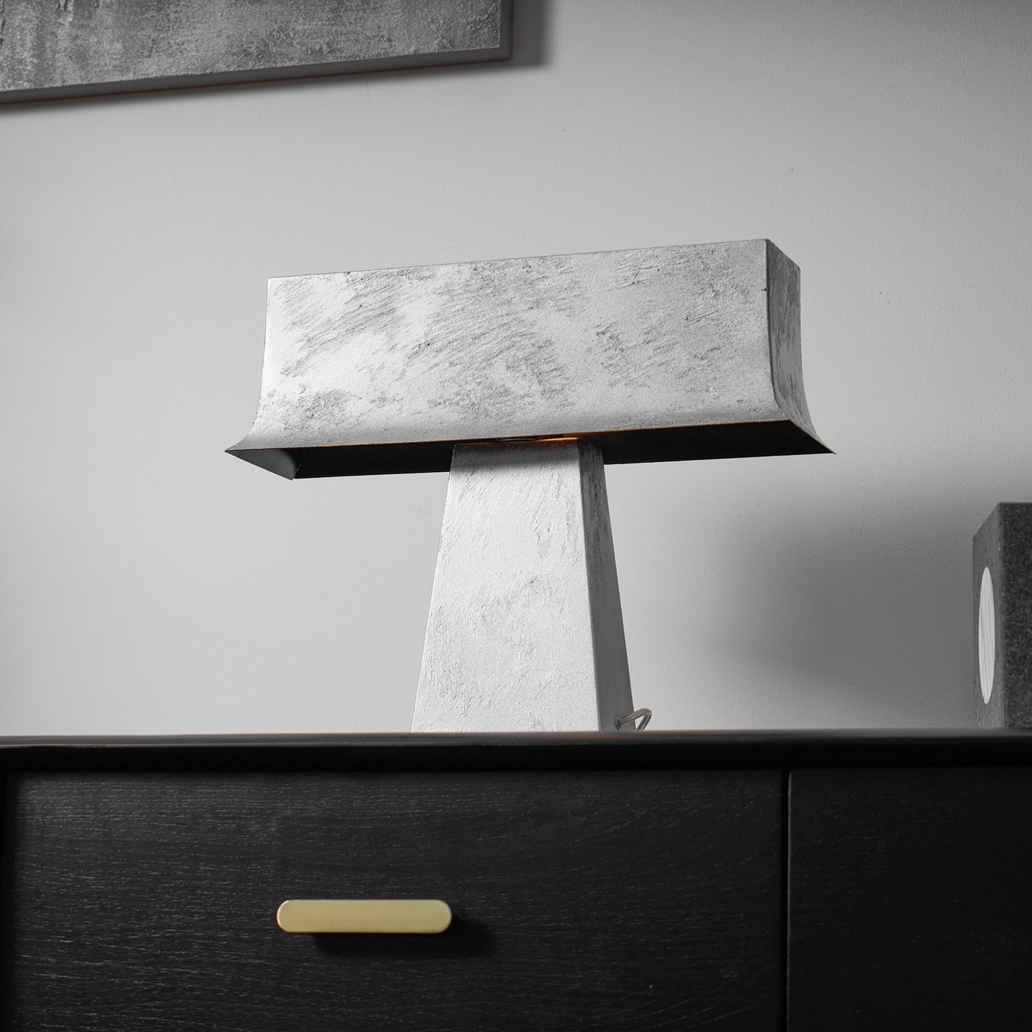 Bruchi Table Lamp - Antique Stainless Steel Designer Desk Light