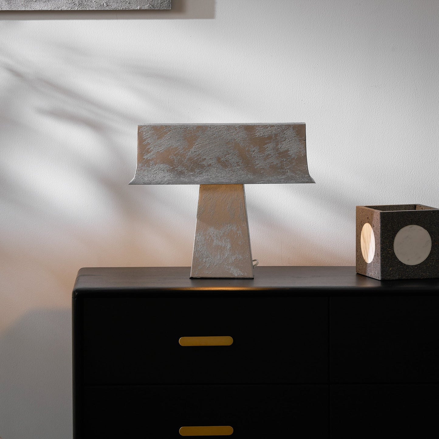 Bruchi Table Lamp - Antique Stainless Steel Designer Desk Light