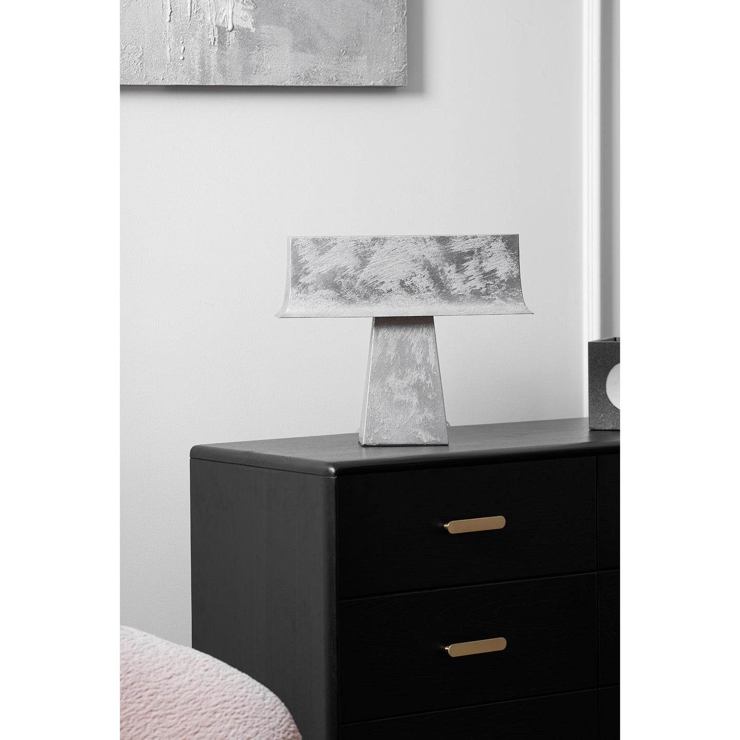 Bruchi Table Lamp - Antique Stainless Steel Designer Desk Light