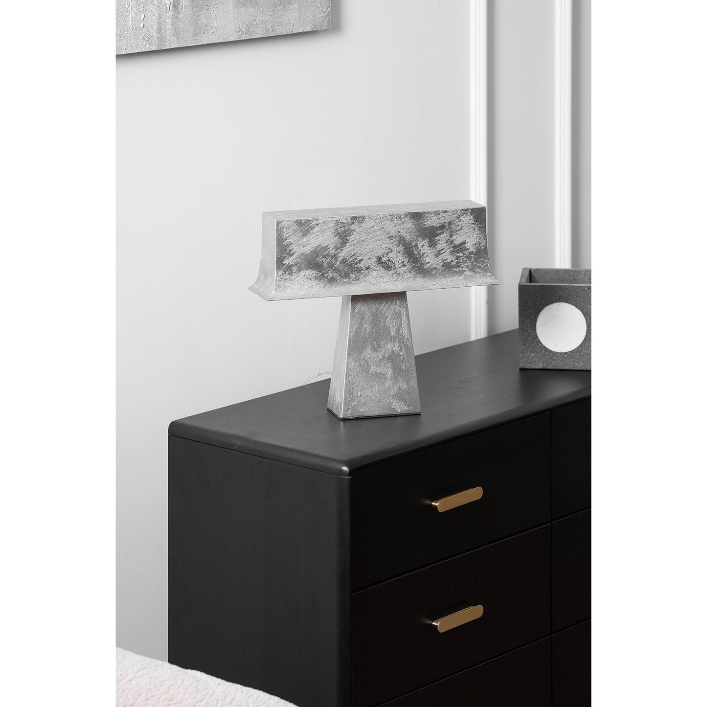 Bruchi Table Lamp - Antique Stainless Steel Designer Desk Light