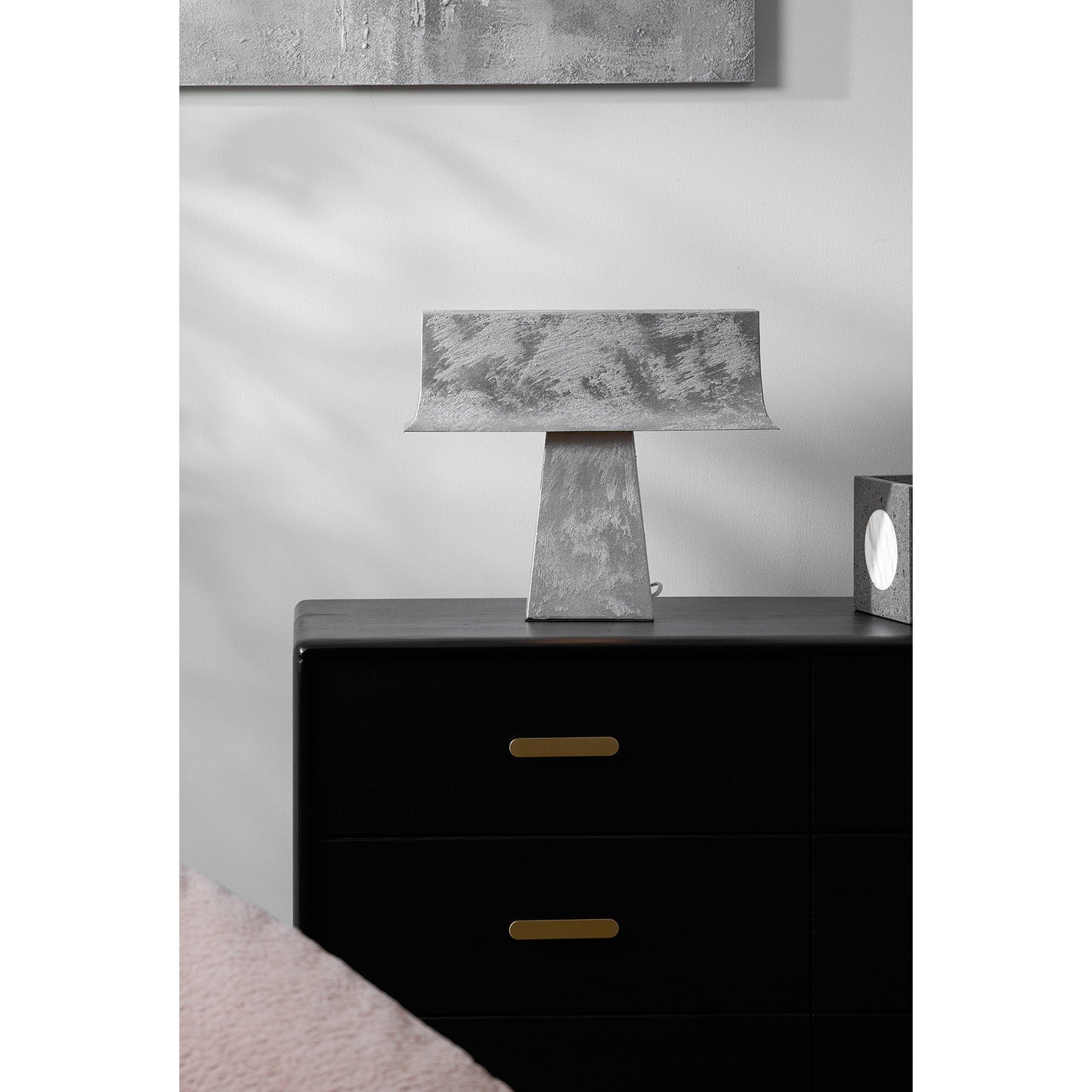 Bruchi Table Lamp - Antique Stainless Steel Designer Desk Light