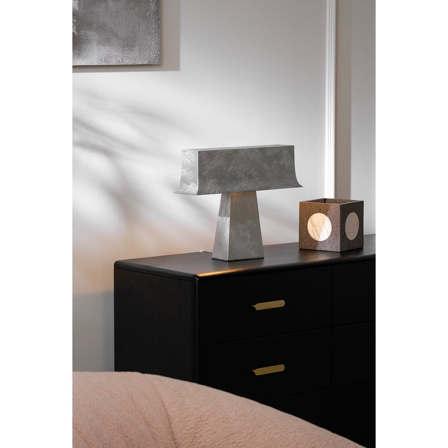 Bruchi Table Lamp - Antique Stainless Steel Designer Desk Light