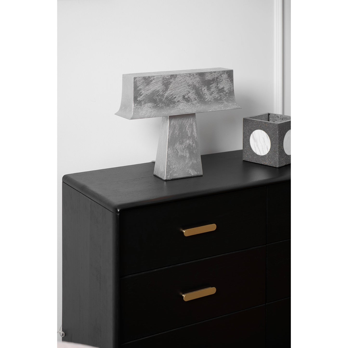 Bruchi Table Lamp - Antique Stainless Steel Designer Desk Light