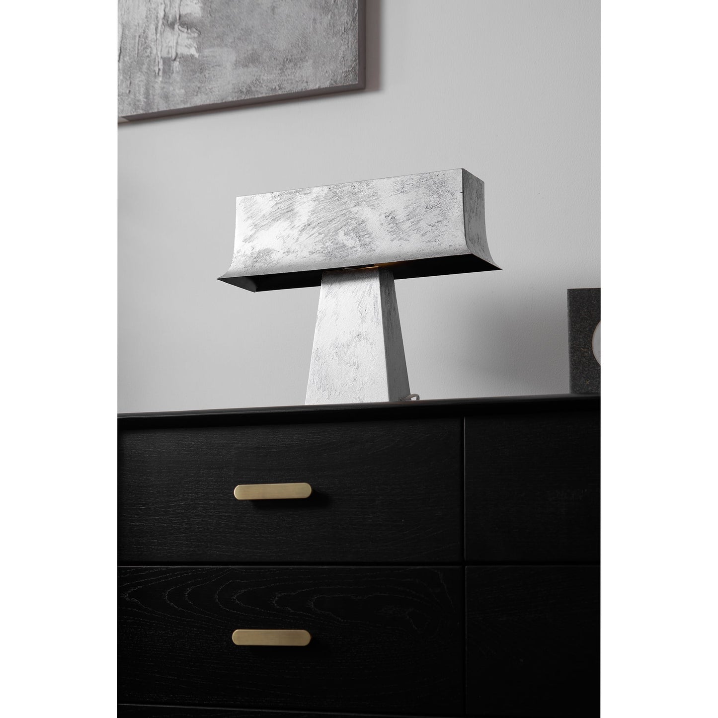 Bruchi Table Lamp - Antique Stainless Steel Designer Desk Light