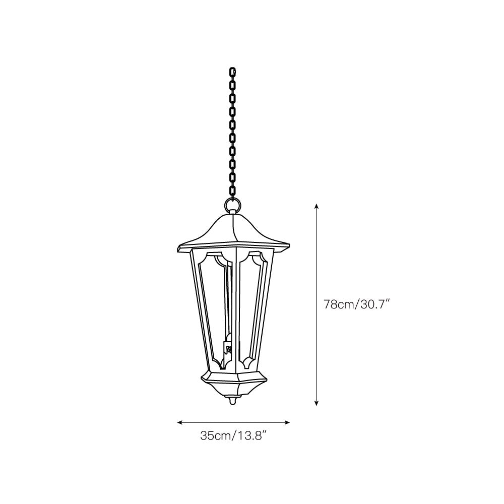 Bruges Lantern Pendant Lamp - Vintage French Quarter Wood Chandelier