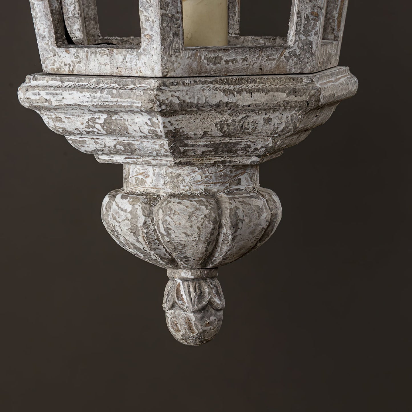 Bruges Lantern Pendant Lamp - Vintage French Quarter Wood Chandelier