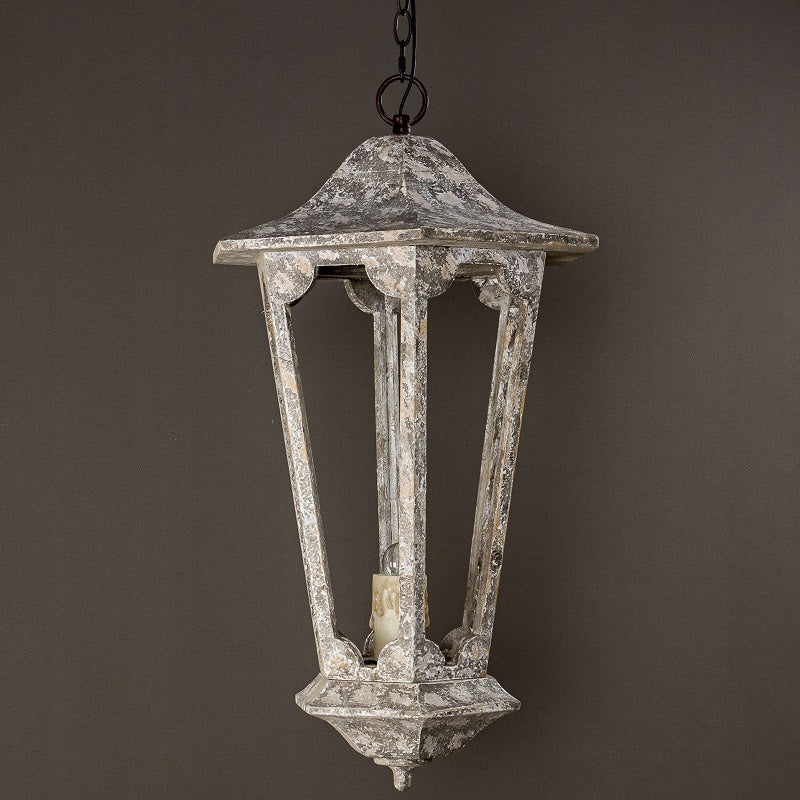 Bruges Lantern Pendant Lamp - Vintage French Quarter Wood Chandelier