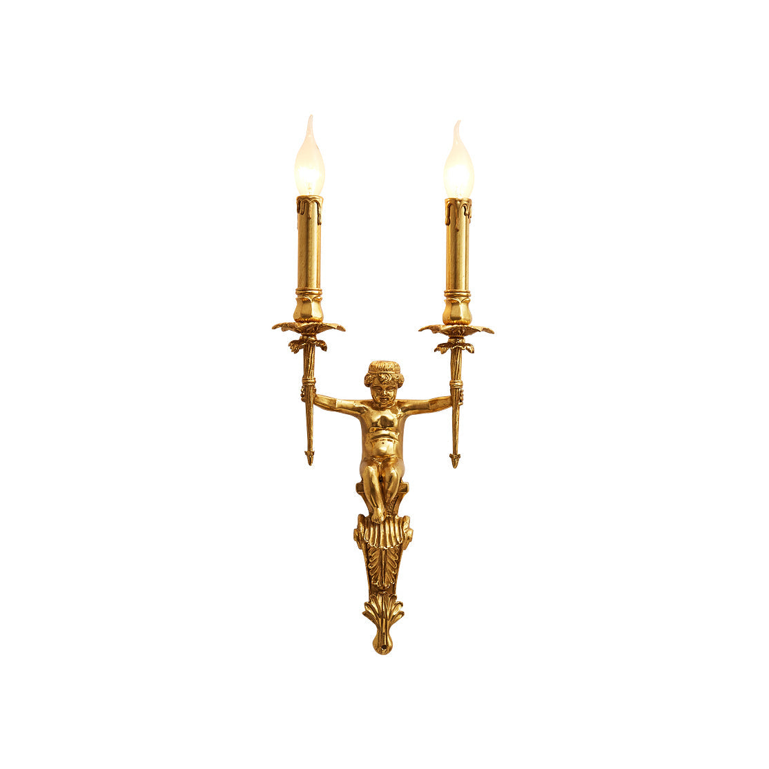 Brunelle Wall Lamp - Luxury 2-Light Brass Sconce for Classical Interiors