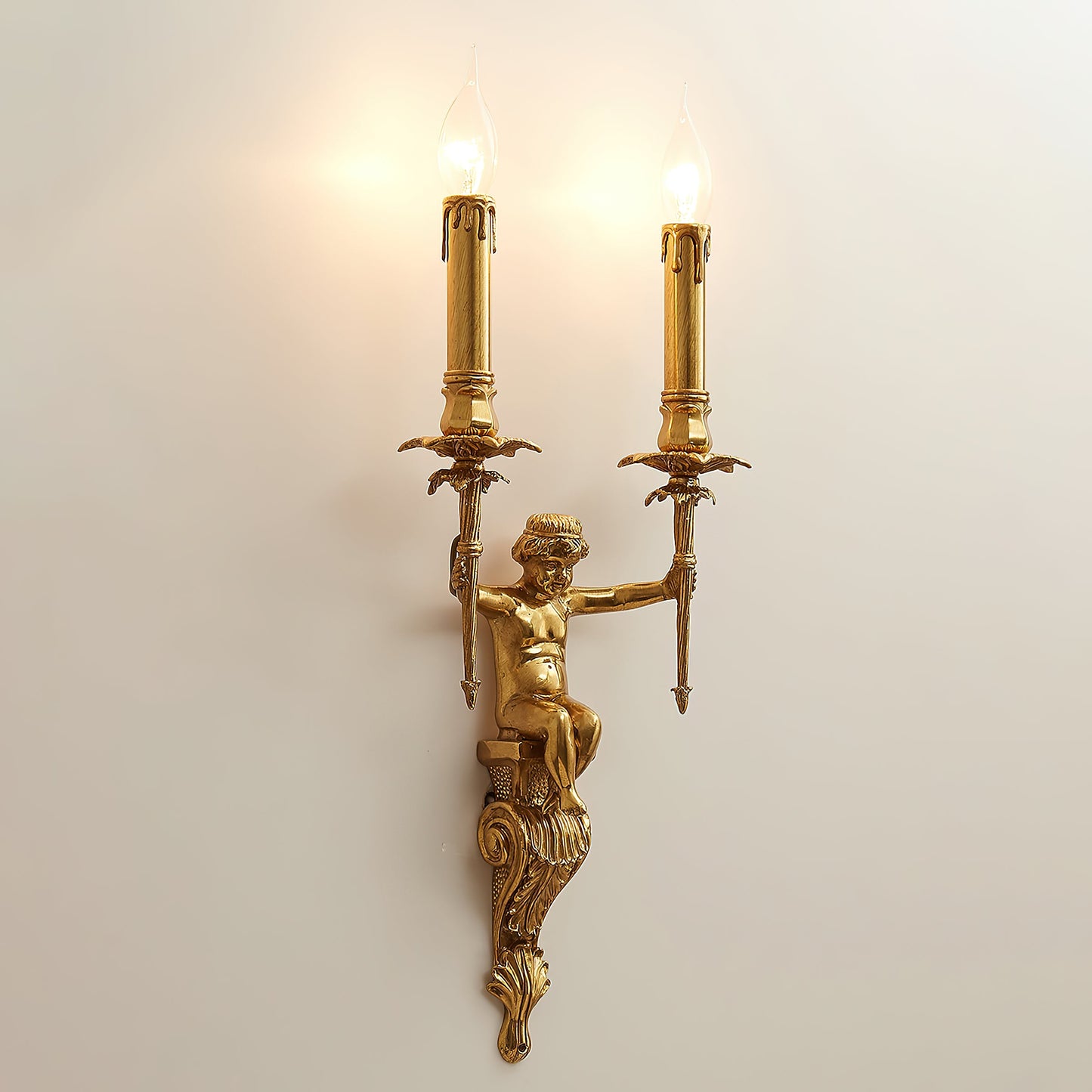 Brunelle Wall Lamp - Luxury 2-Light Brass Sconce for Classical Interiors