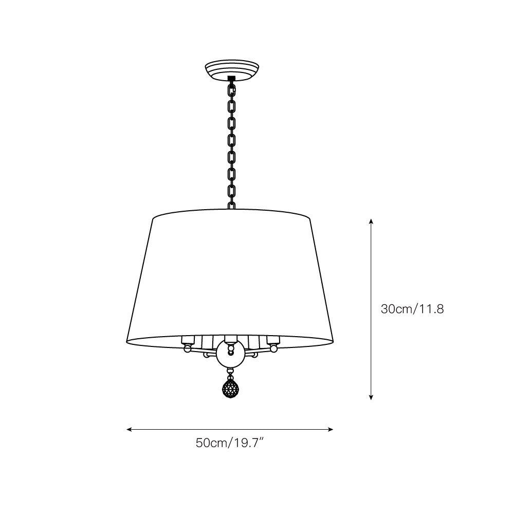 Brynn Pendant Lamp - Parisian Style Couture 5-Light Iron Chandelier