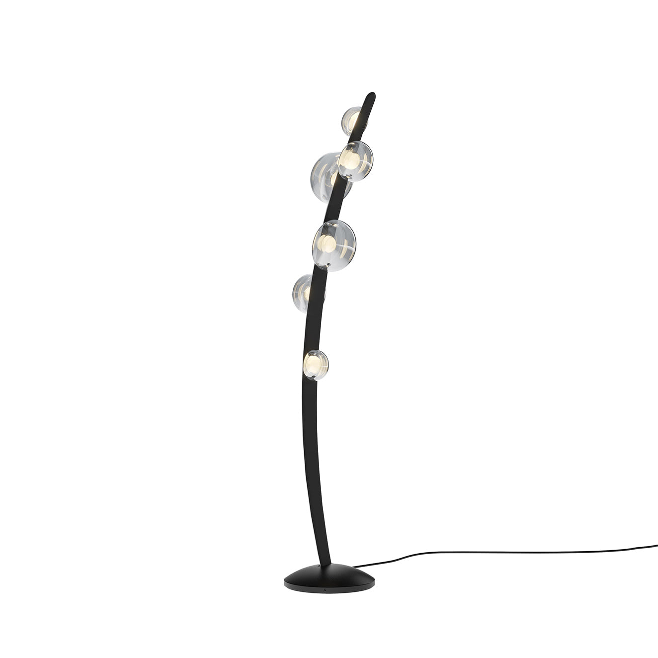 Bubbles Glass Floor Lamp - Iridescent Dew Drop LED Standing Light