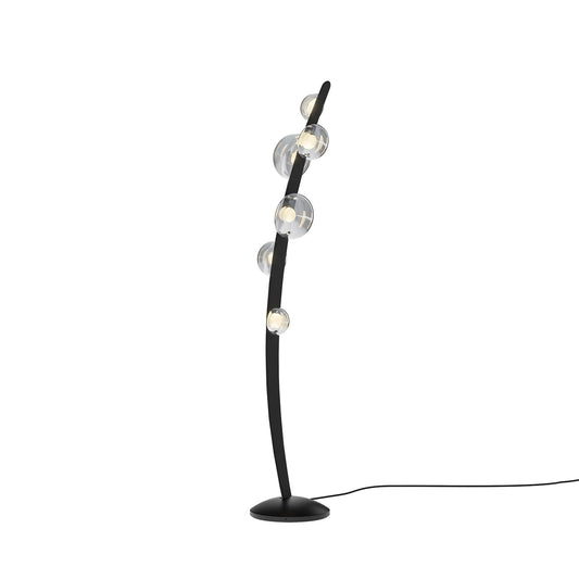 Bubbles Glass Floor Lamp - Iridescent Dew Drop LED Standing Light