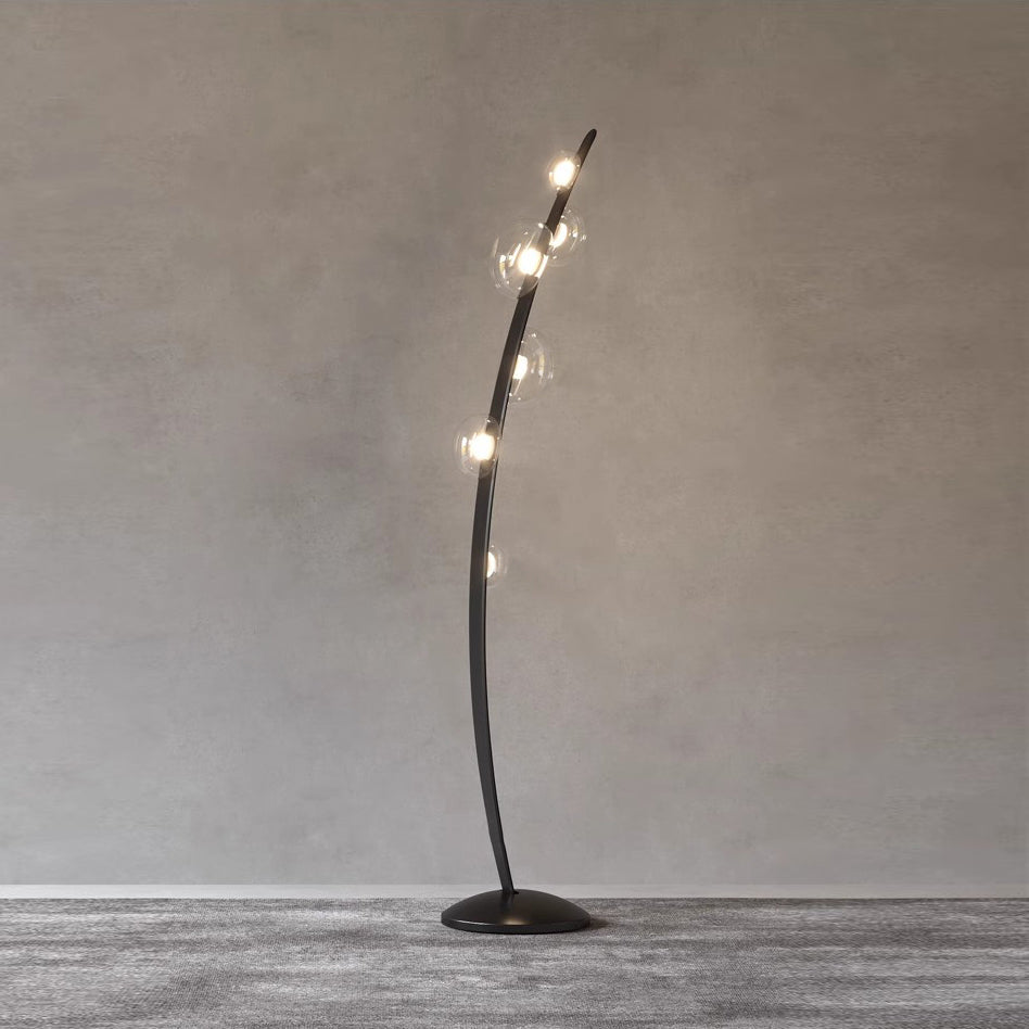Bubbles Glass Floor Lamp - Iridescent Dew Drop LED Standing Light