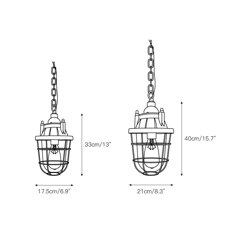 Thorlux Green Pendant Light - 1930s Factory Style Industrial Chandelier | Hardwired Kitchen & Commercial Light