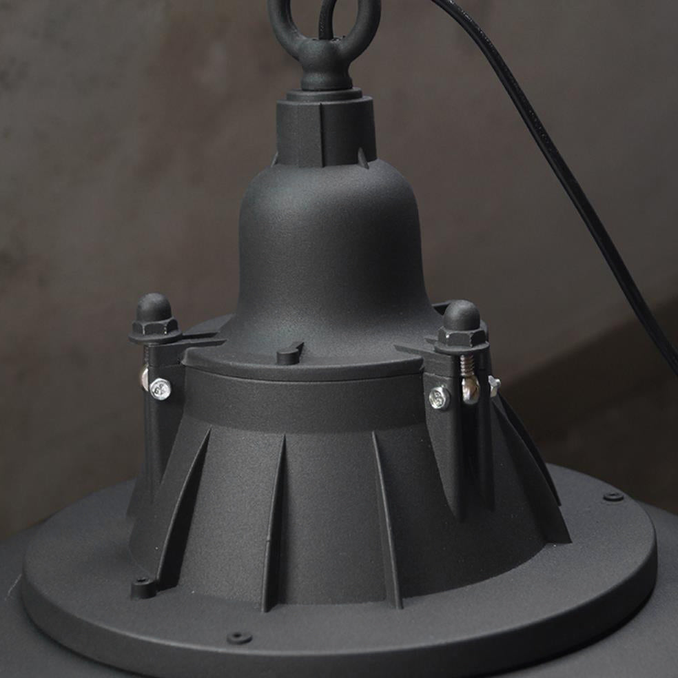 Bulkhead Cage Pendant Light - Industrial Nautical Aluminum Glass Sconce