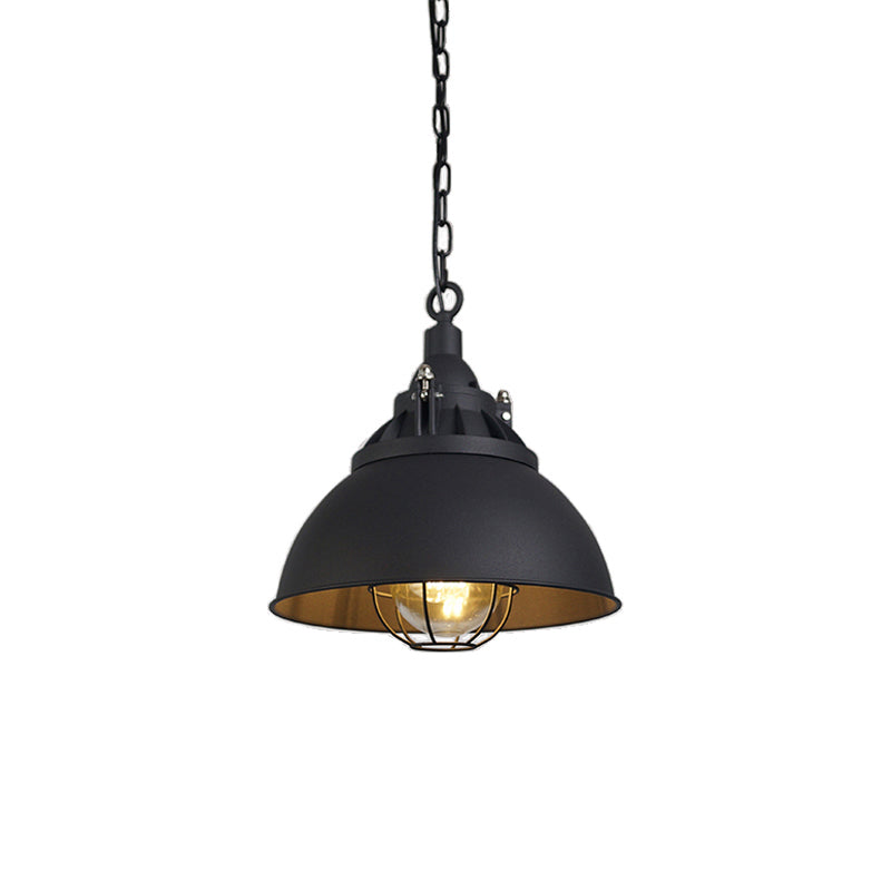 Bulkhead Cage Pendant Light - Industrial Nautical Aluminum Glass Sconce
