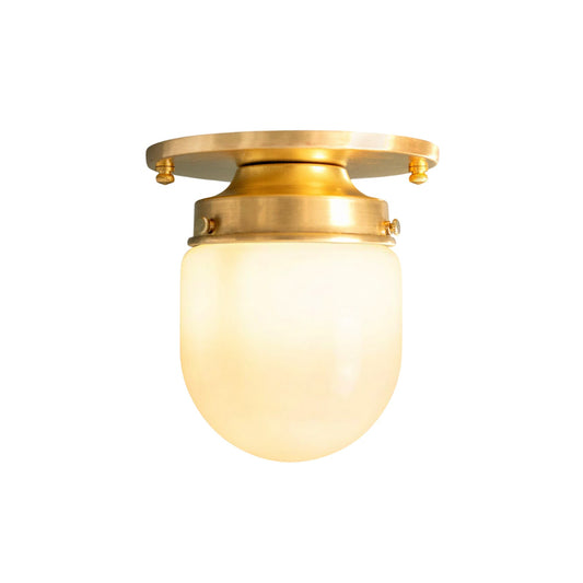 Bullet-shaped Spherical Ceiling Lamp - Mid-Century Modern Glass Flush Mount