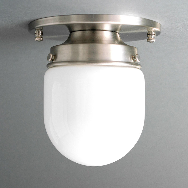 Bullet-shaped Spherical Ceiling Lamp - Mid-Century Modern Glass Flush Mount