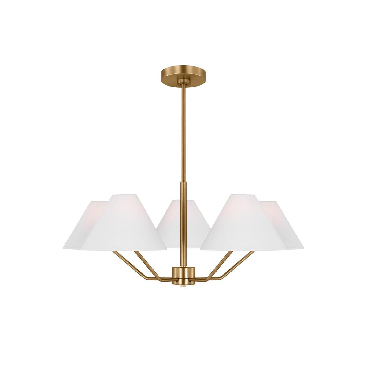 Burke Chandelier - Mid-Century Modern Multi-Head Brass Pendant Light