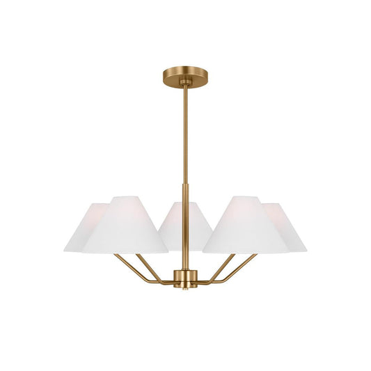 Burke Chandelier - Mid-Century Modern Multi-Head Brass Pendant Light