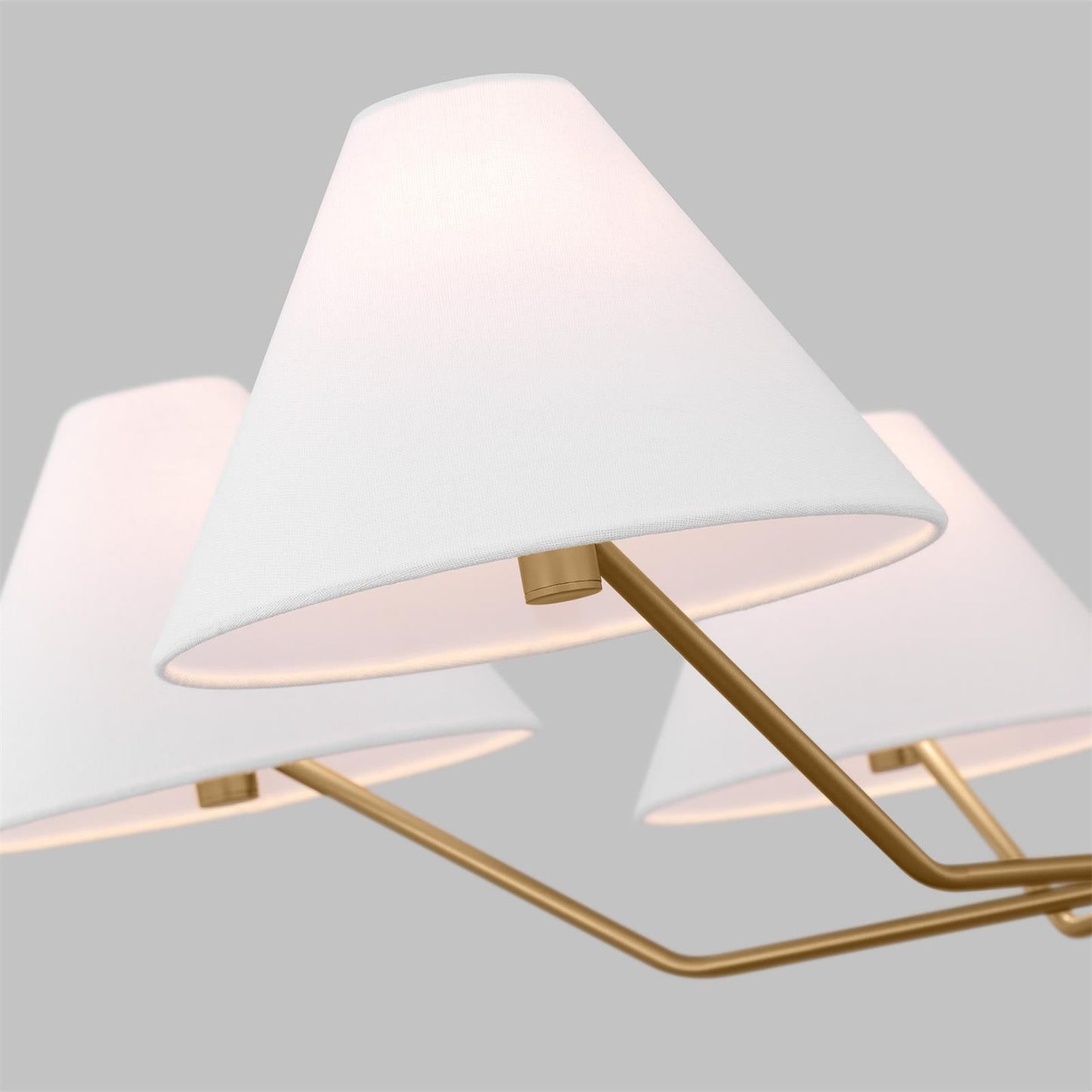 Burke Chandelier - Mid-Century Modern Multi-Head Brass Pendant Light