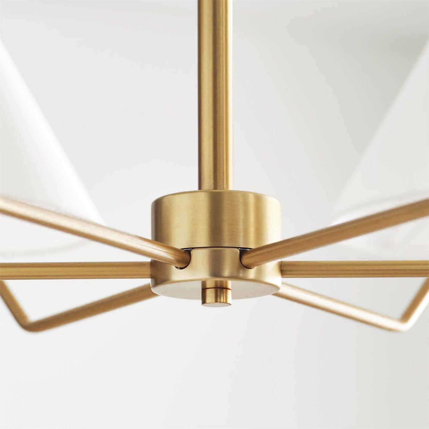 Burke Chandelier - Mid-Century Modern Multi-Head Brass Pendant Light