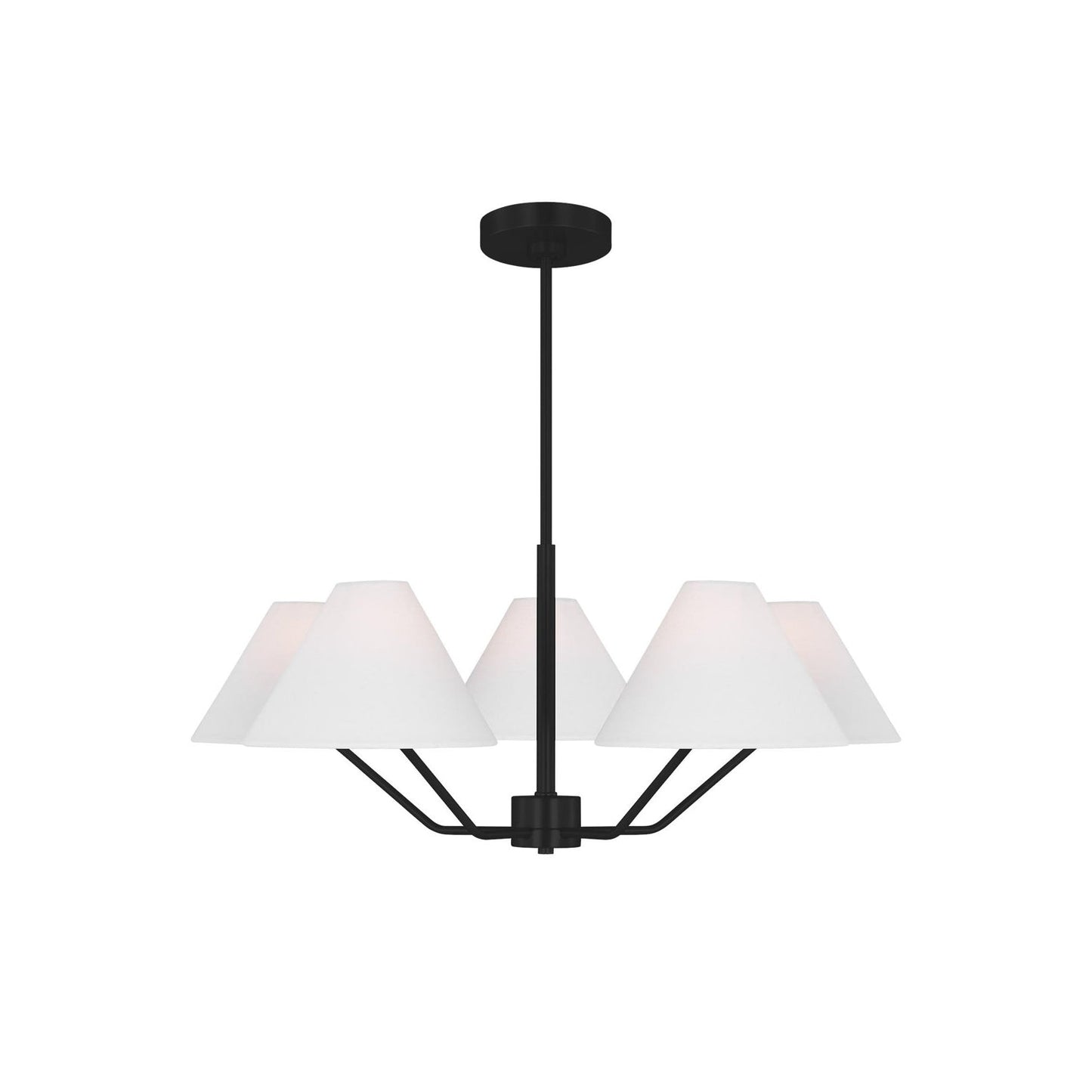 Burke Chandelier - Mid-Century Modern Multi-Head Brass Pendant Light