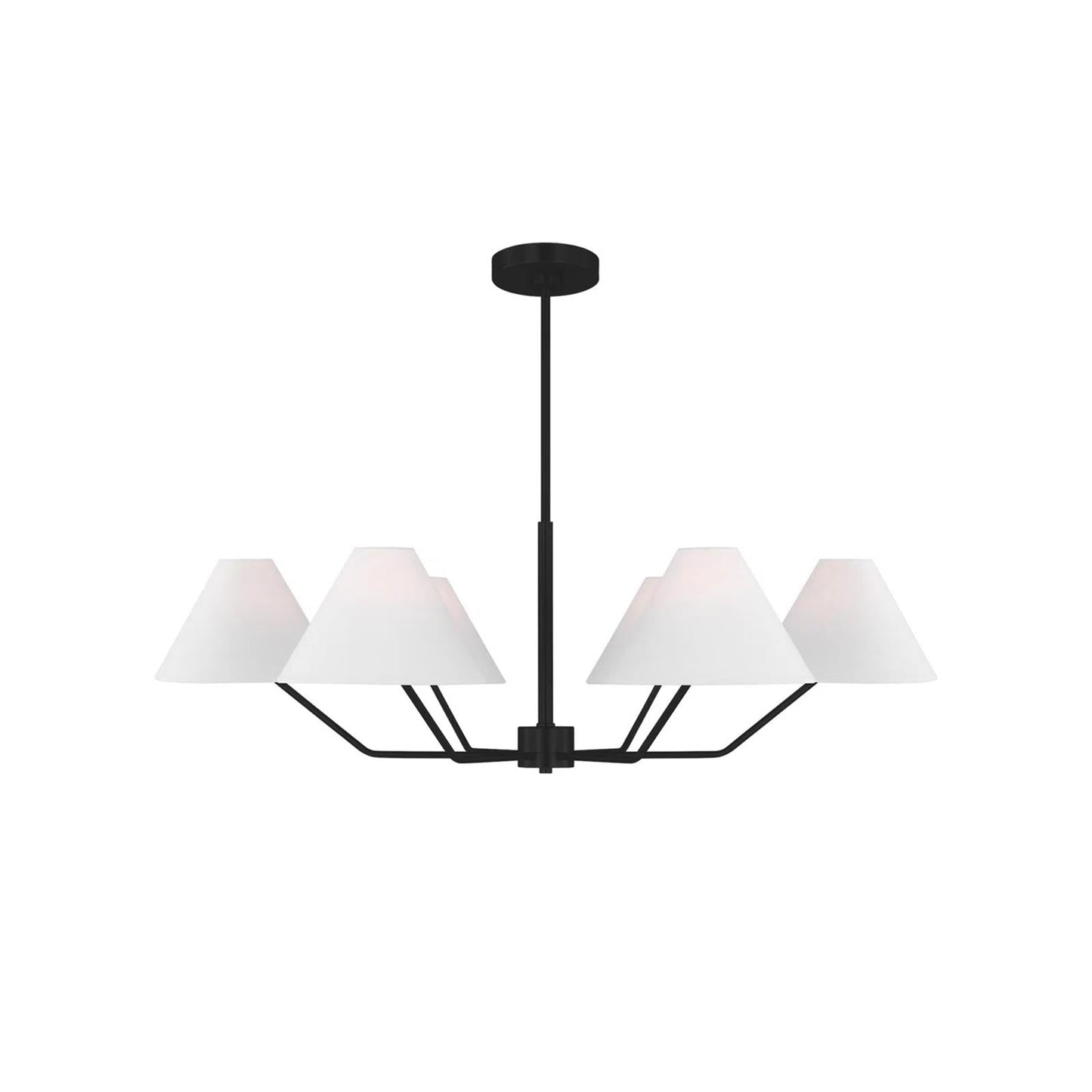 Burke Chandelier - Mid-Century Modern Multi-Head Brass Pendant Light
