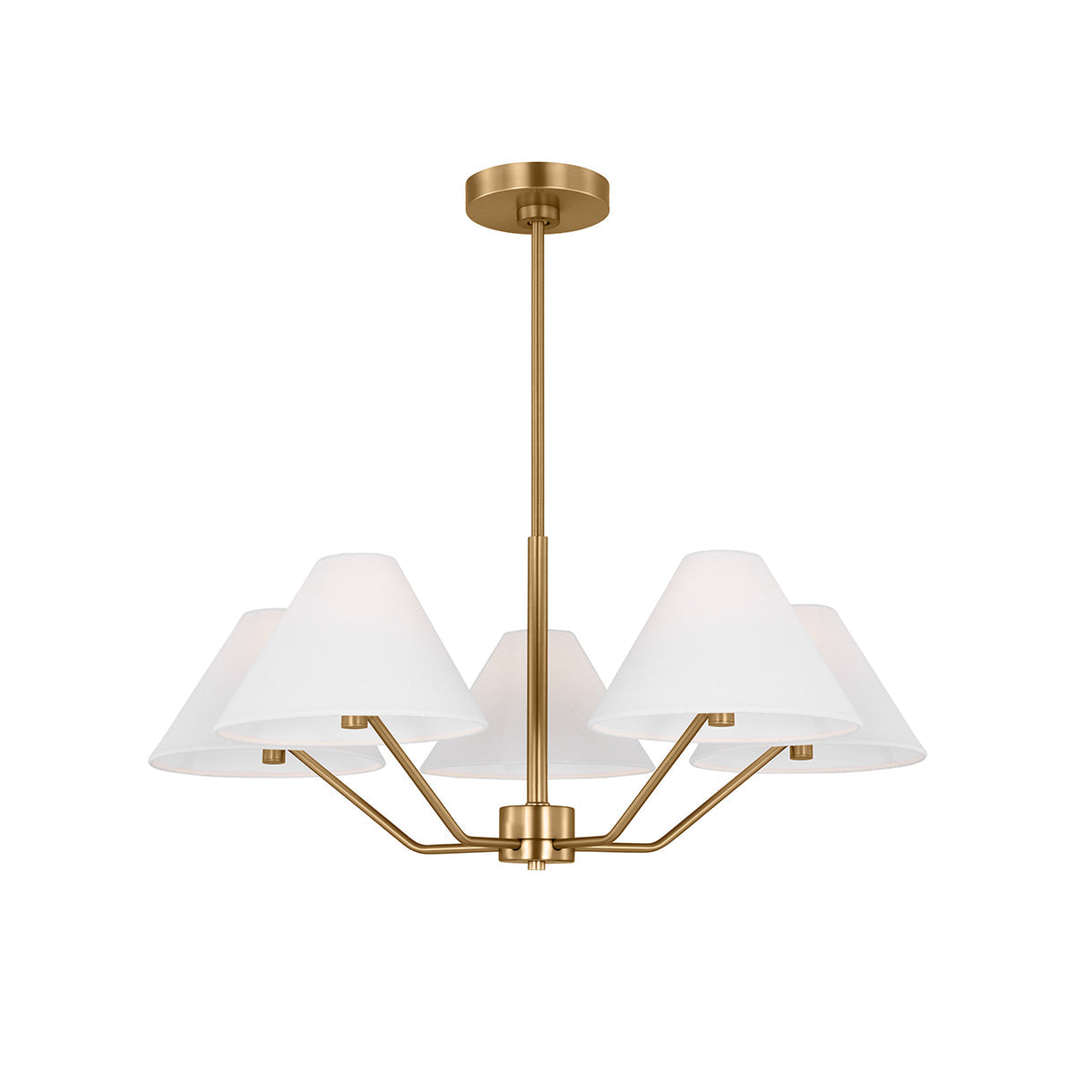 Burke Chandelier - Mid-Century Modern Multi-Head Brass Pendant Light