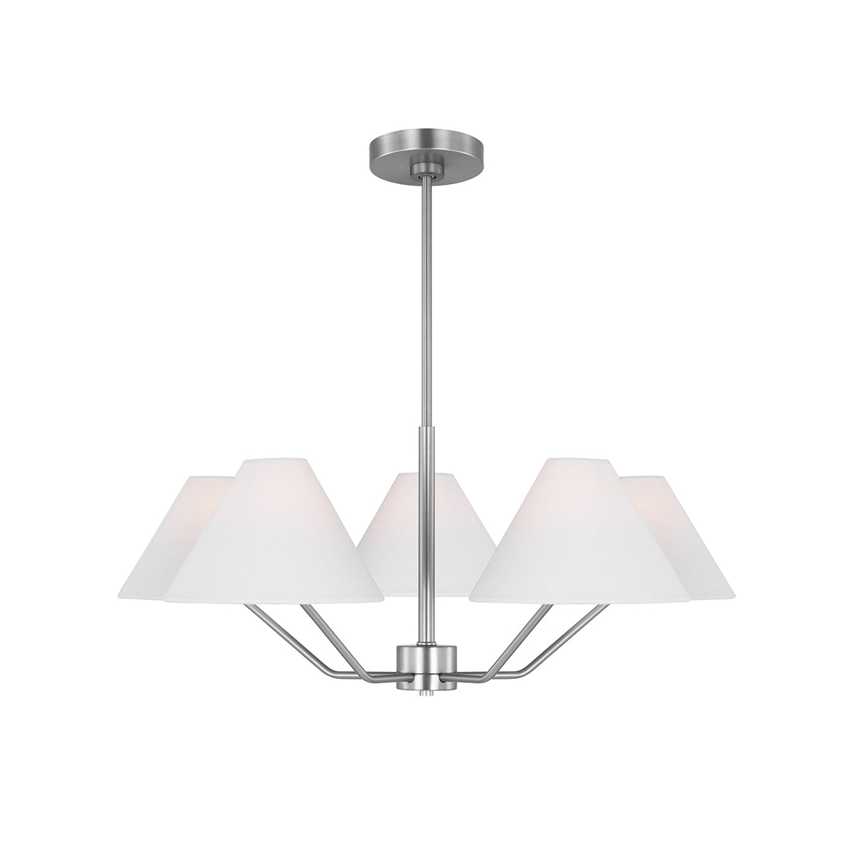 Burke Chandelier - Mid-Century Modern Multi-Head Brass Pendant Light