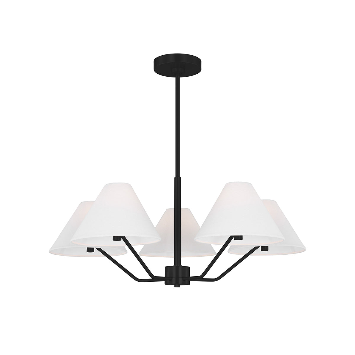 Burke Chandelier - Mid-Century Modern Multi-Head Brass Pendant Light