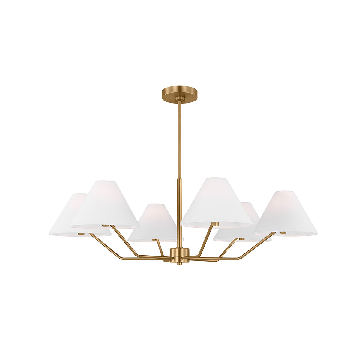 Burke Chandelier - Mid-Century Modern Multi-Head Brass Pendant Light