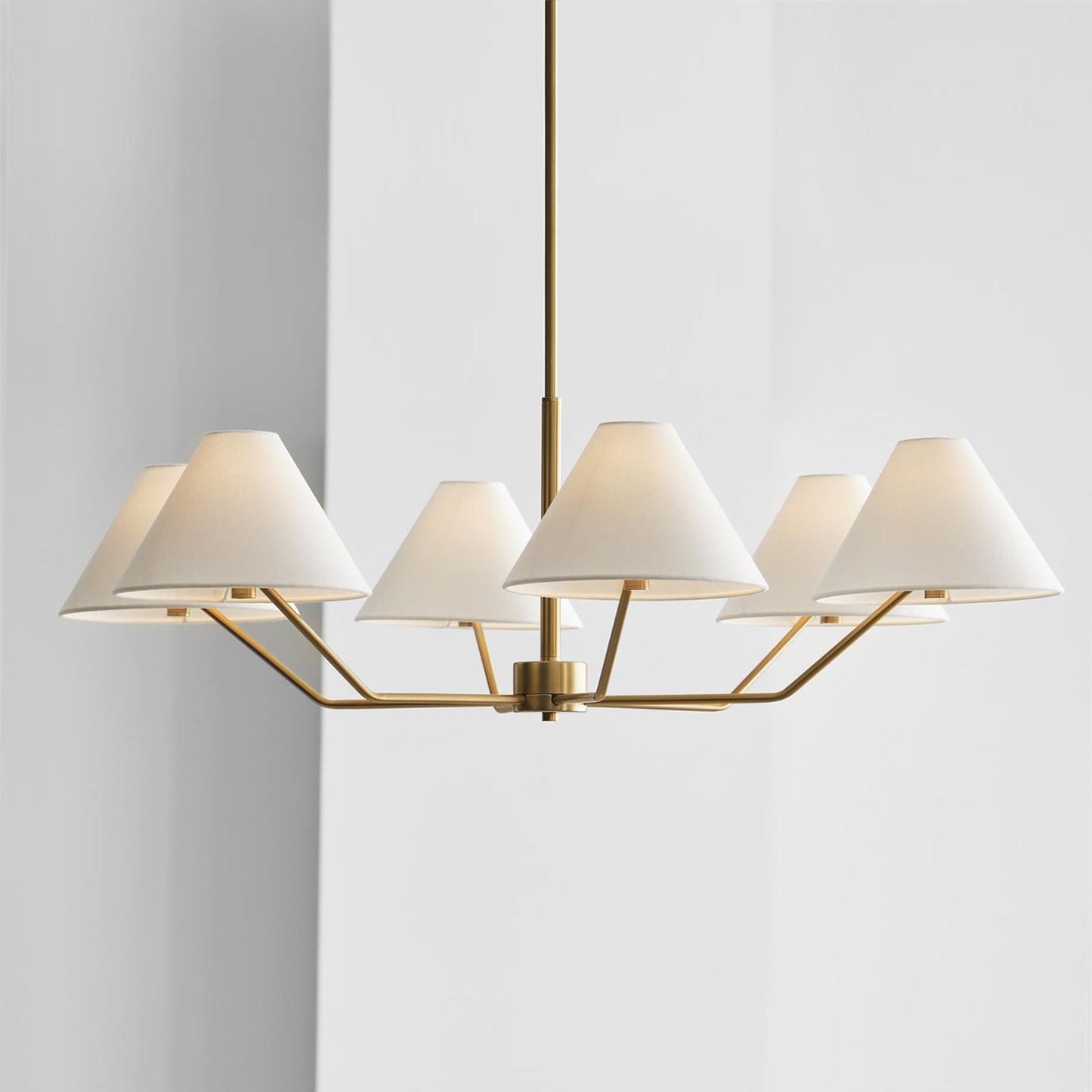 Burke Chandelier - Mid-Century Modern Multi-Head Brass Pendant Light