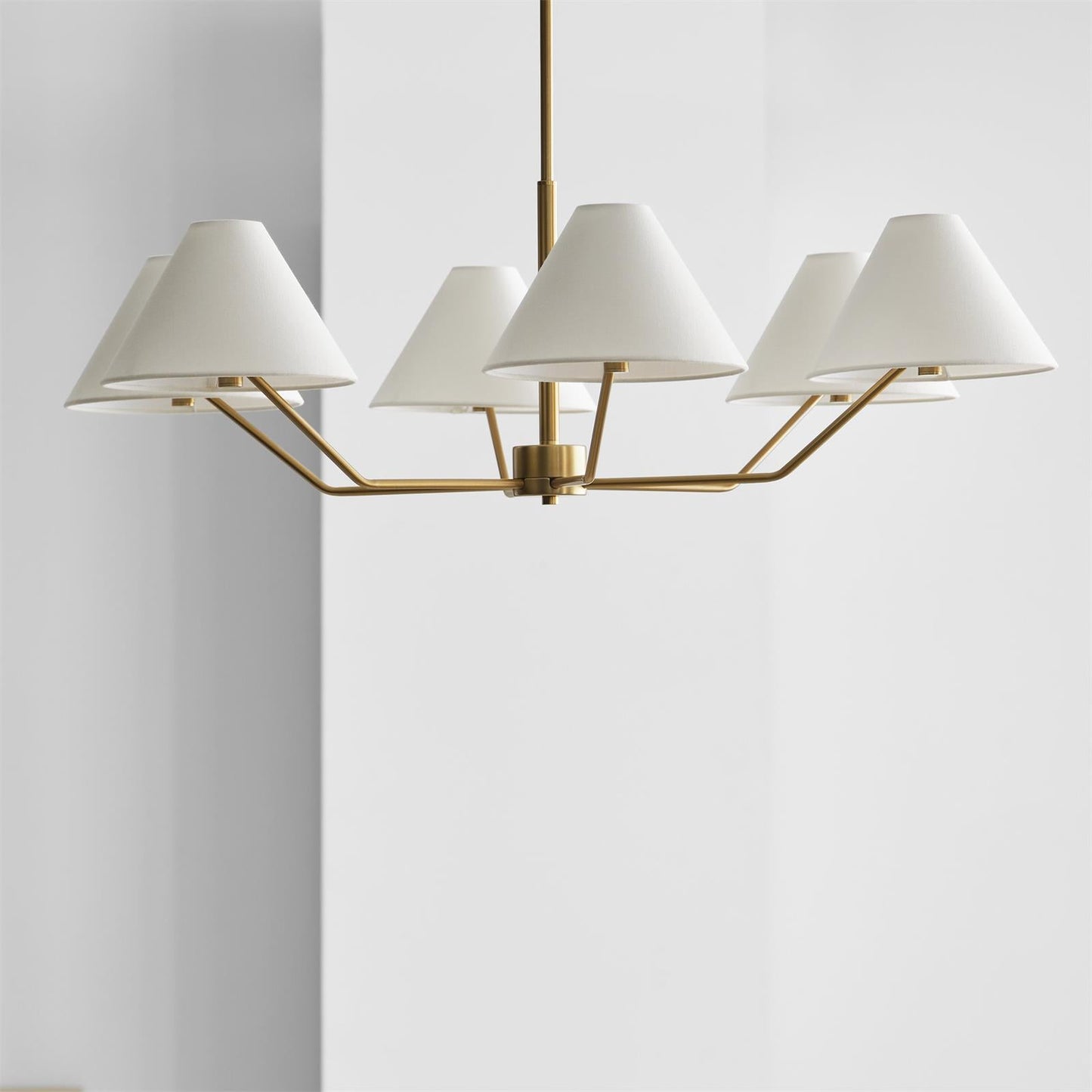 Burke Chandelier - Mid-Century Modern Multi-Head Brass Pendant Light