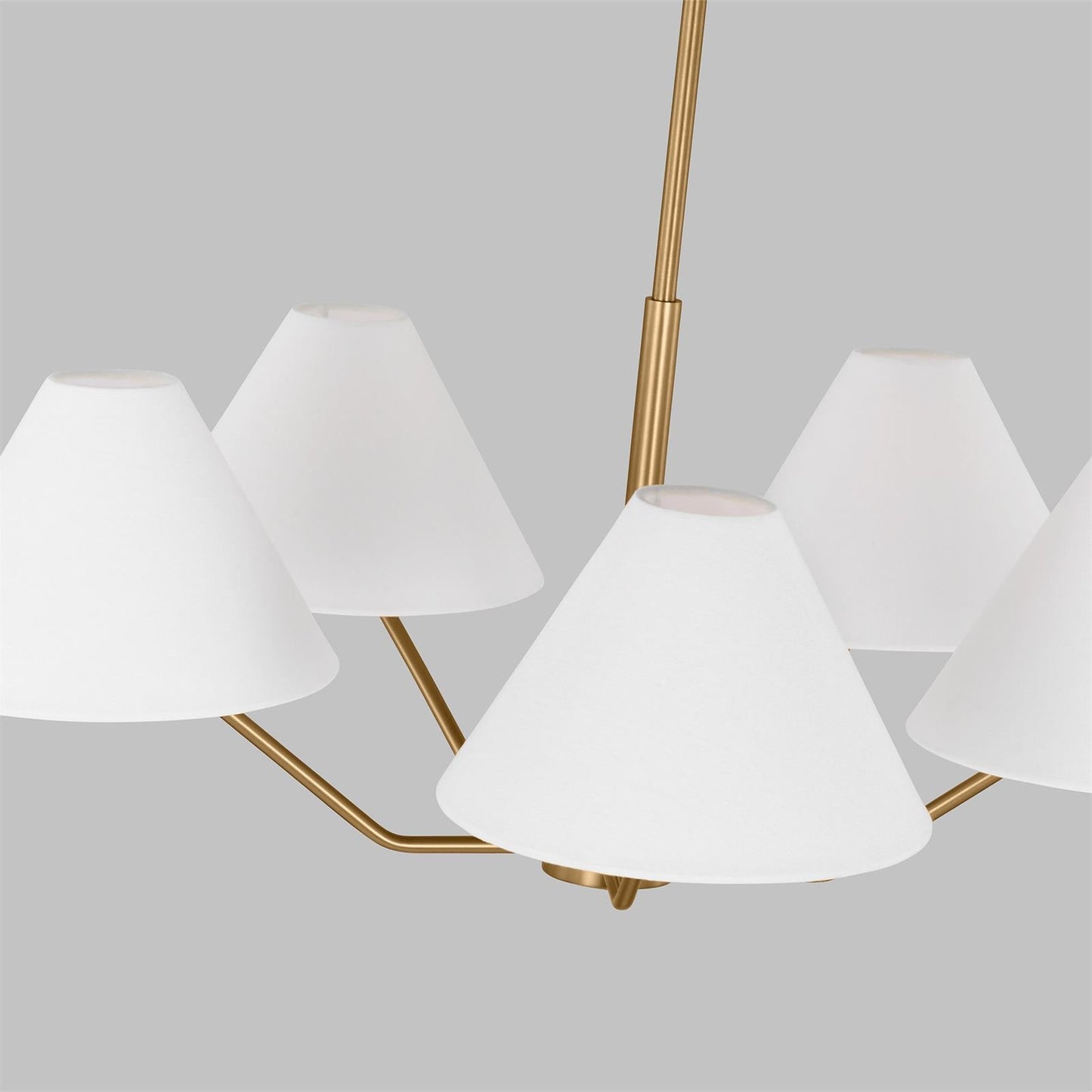 Burke Chandelier - Mid-Century Modern Multi-Head Brass Pendant Light