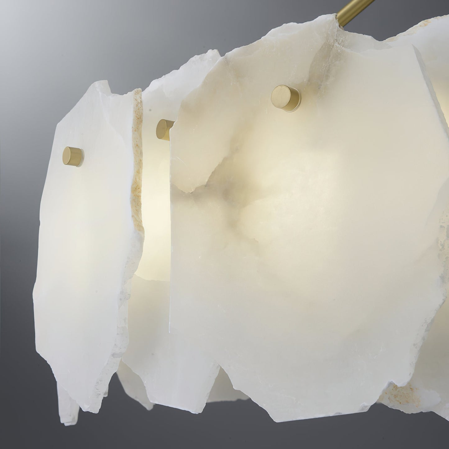 Burton Alabaster Chandelier - Postmodern Brass & Natural Stone LED Luxury Light