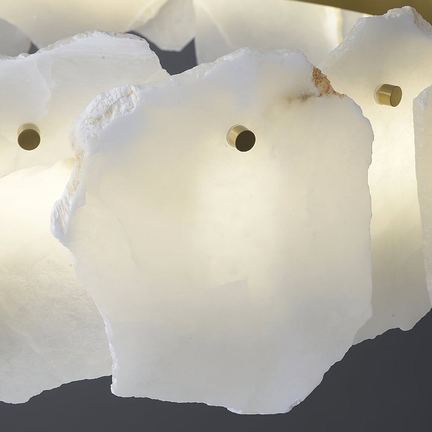Burton Alabaster Chandelier - Postmodern Brass & Natural Stone LED Luxury Light