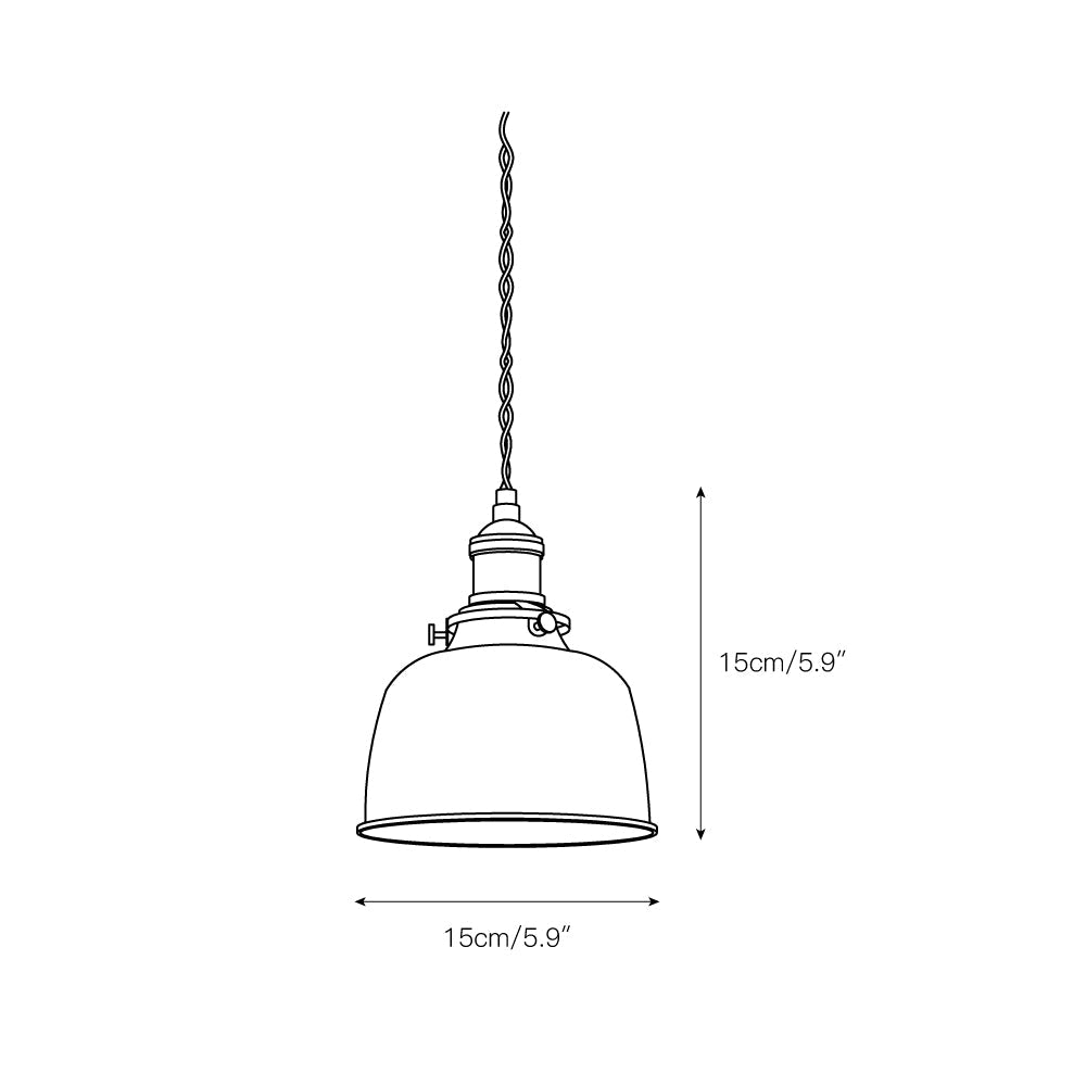 Butte Industrial Pendant Light - Modern Brass & Iron LED Hanging Lamp | BowieLight