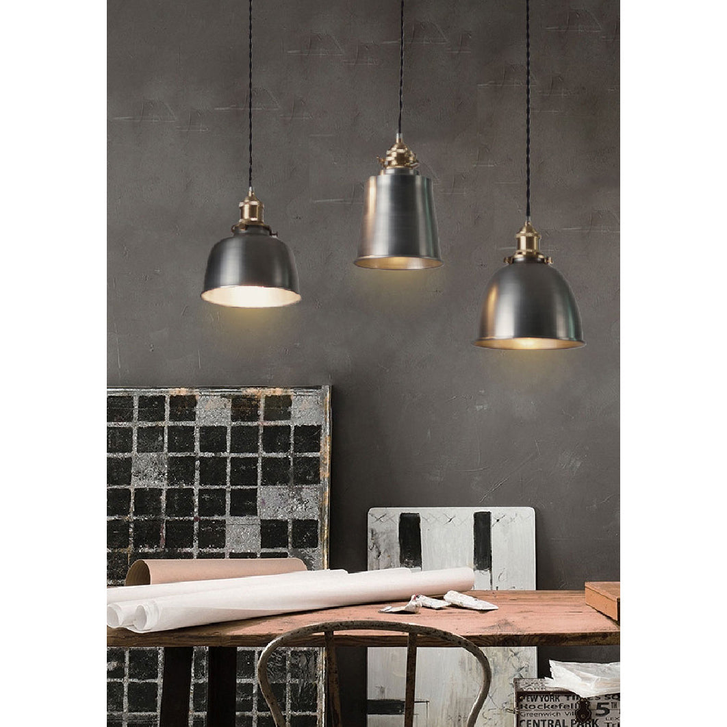 Butte Industrial Pendant Light - Modern Brass & Iron LED Hanging Lamp | BowieLight