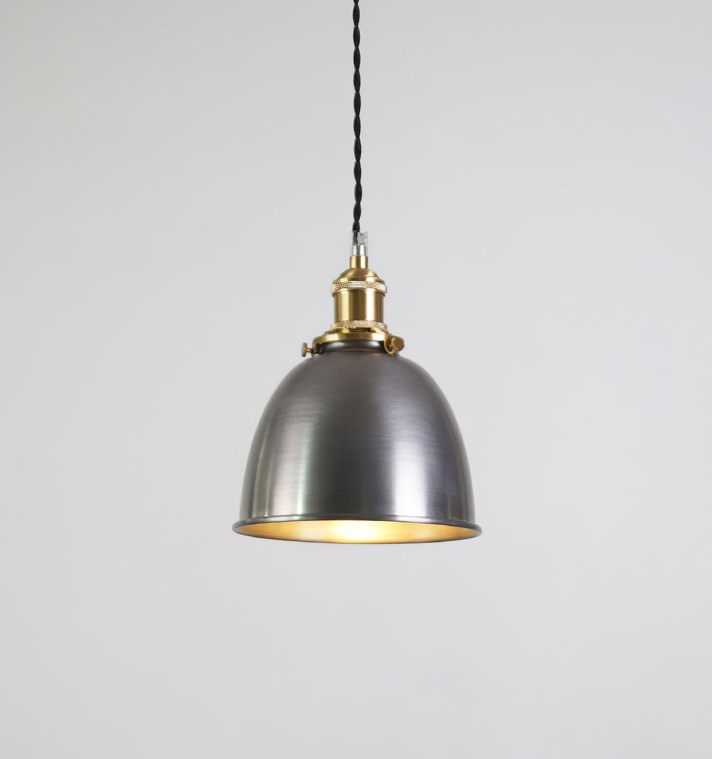 Butte Industrial Pendant Light - Modern Brass & Iron LED Hanging Lamp | BowieLight