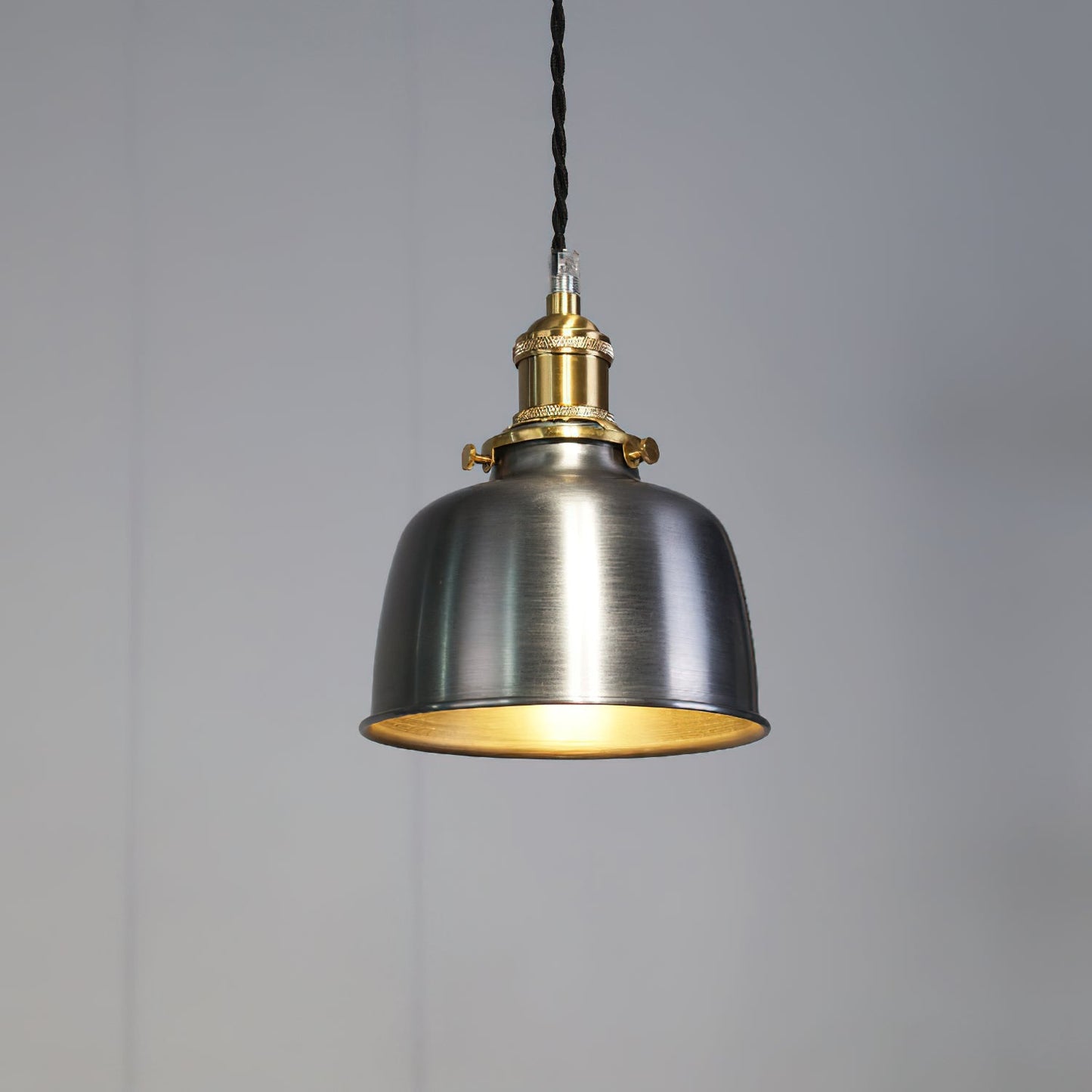 Butte Industrial Pendant Light - Modern Brass & Iron LED Hanging Lamp | BowieLight