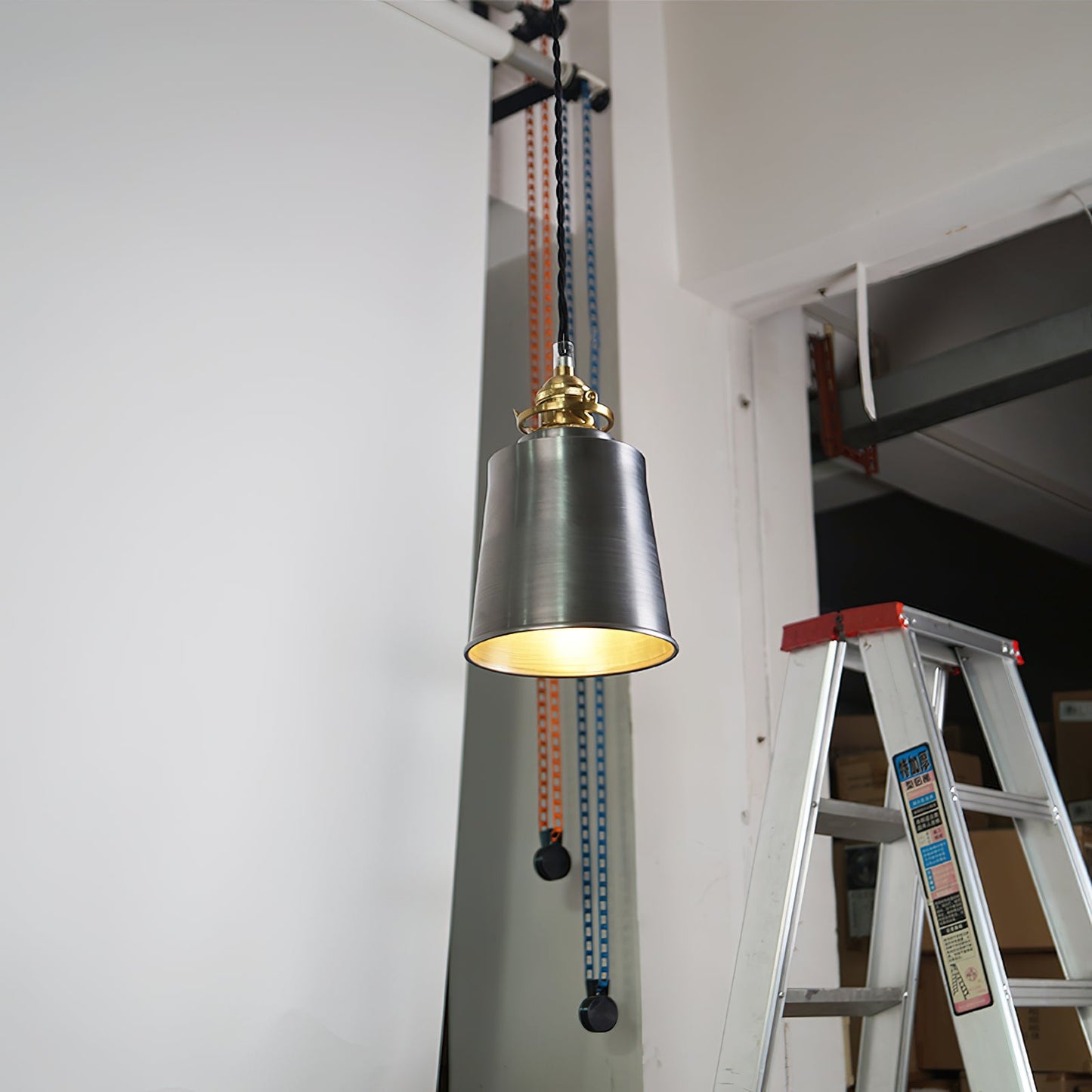 Butte Industrial Pendant Light - Modern Brass & Iron LED Hanging Lamp | BowieLight