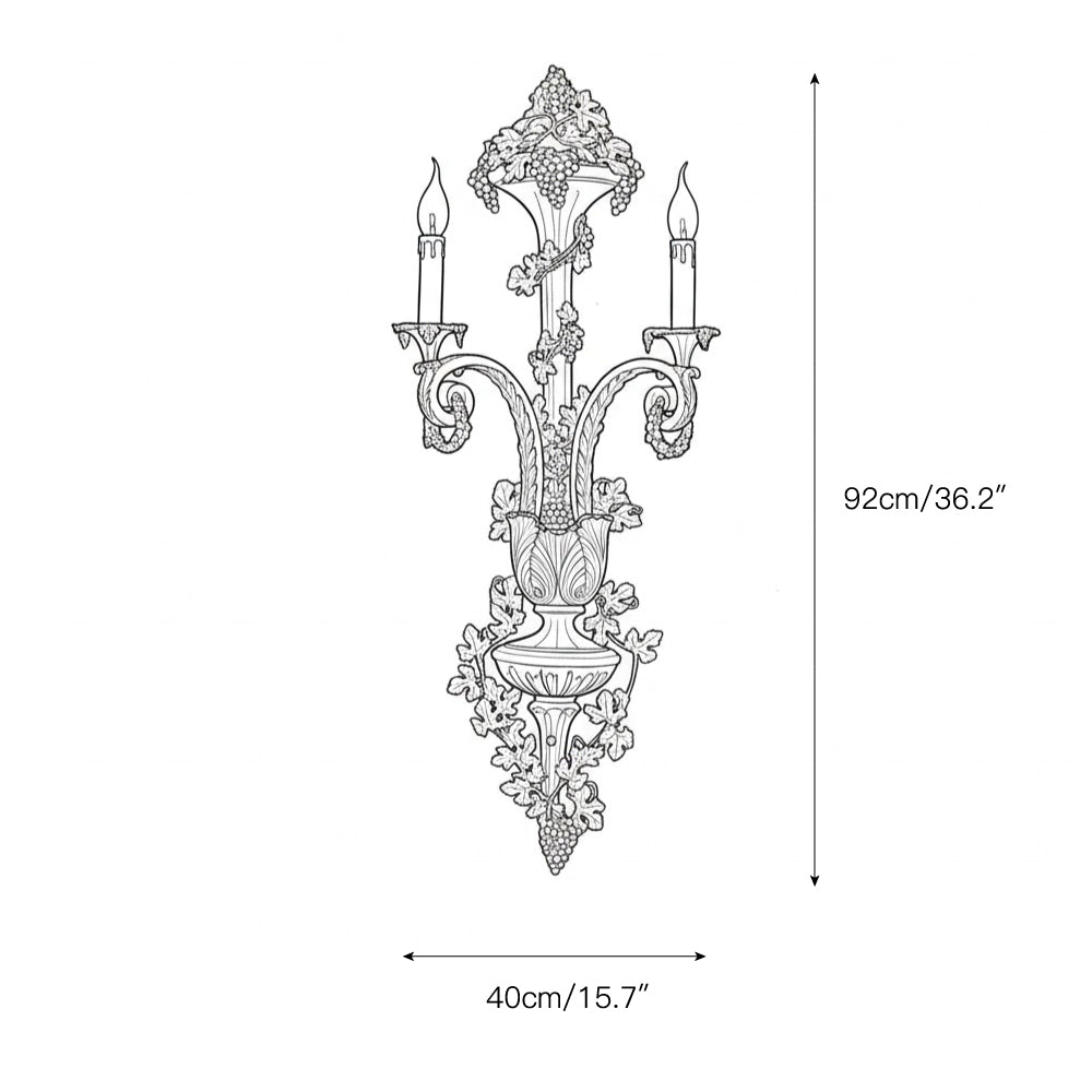 Caldwell Brass Wall Lamp – 2-Head Vertical Solid Brass Wall Sconce
