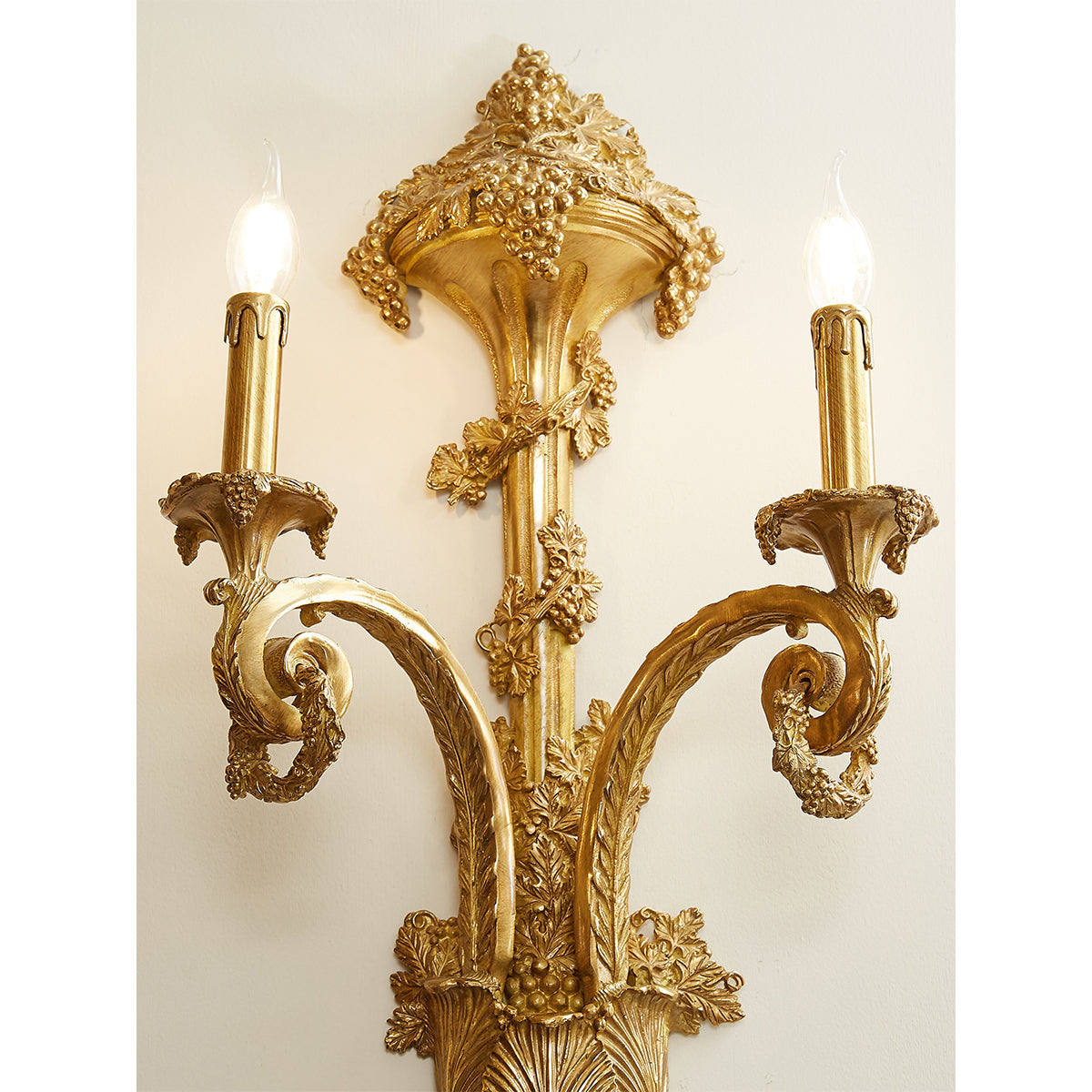 Caldwell Brass Wall Lamp – 2-Head Vertical Solid Brass Wall Sconce