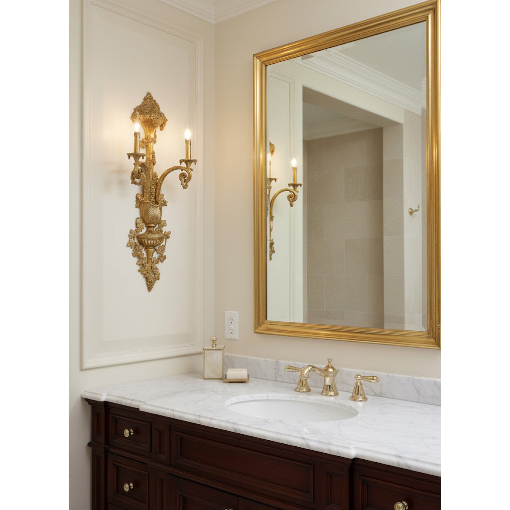 Caldwell Brass Wall Lamp – 2-Head Vertical Solid Brass Wall Sconce