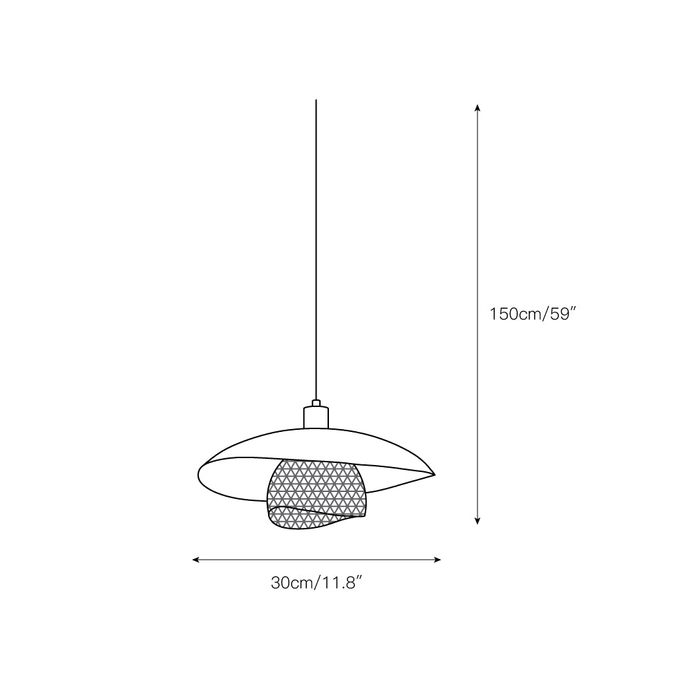 Califolio Floyd Pendant Lamp – Perforated Basket Shade & Opal Glass Globe Pendant