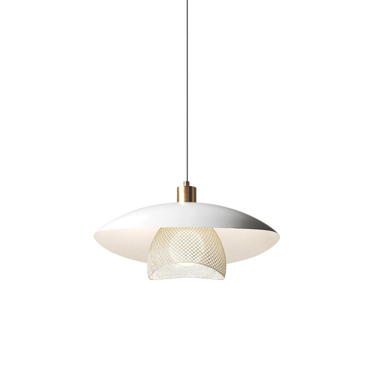 Califolio Floyd Pendant Lamp – Perforated Basket Shade & Opal Glass Globe Pendant