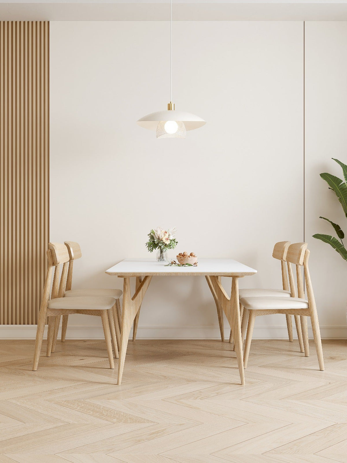 Califolio Floyd Pendant Lamp – Perforated Basket Shade & Opal Glass Globe Pendant