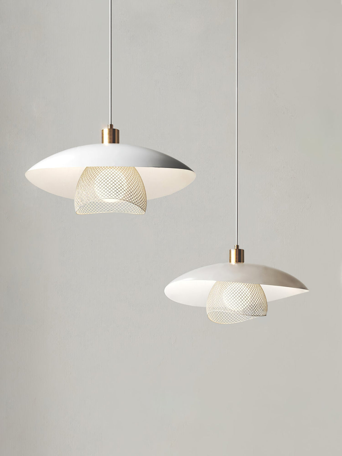 Califolio Floyd Pendant Lamp – Perforated Basket Shade & Opal Glass Globe Pendant